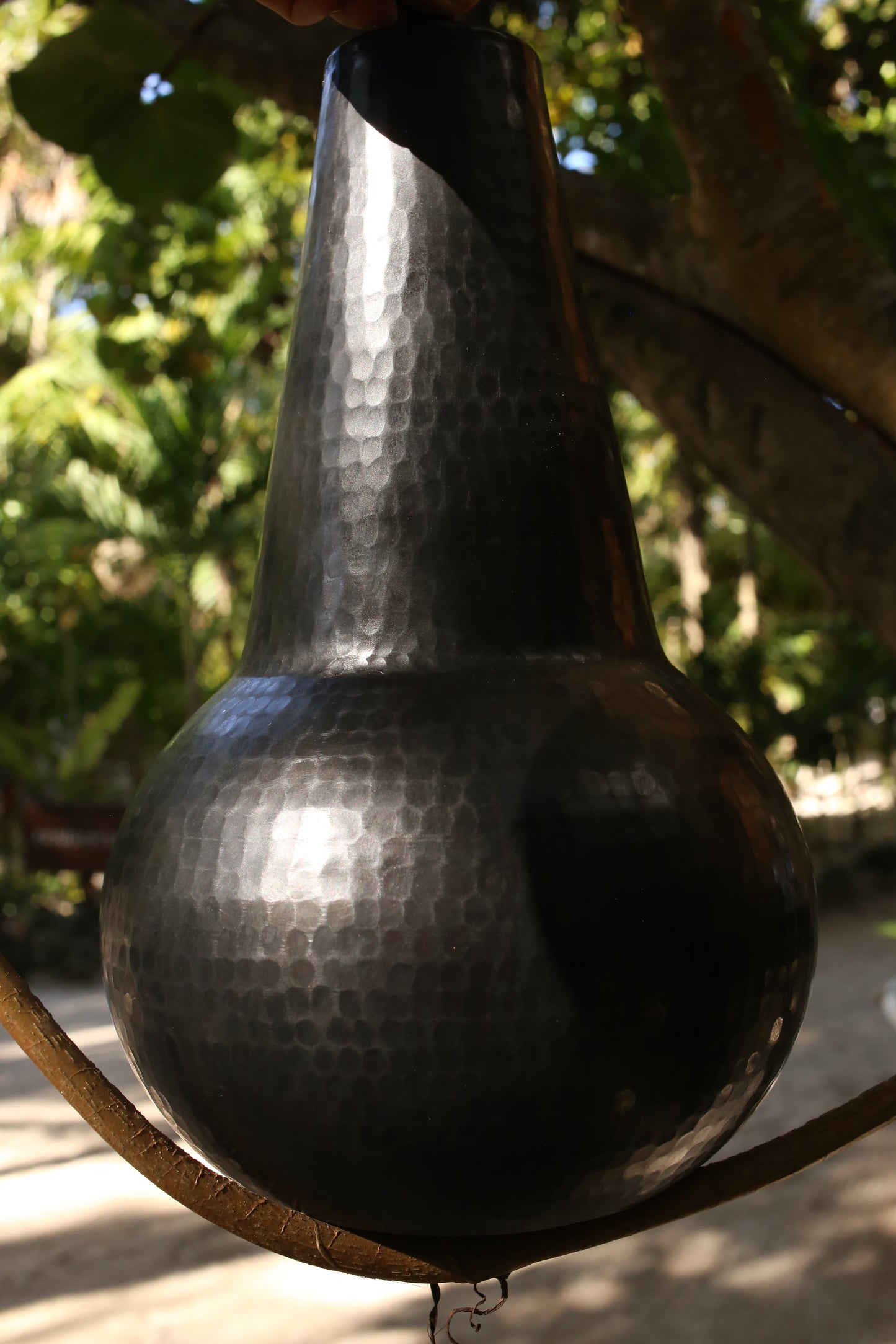 SMALL HAND CARVED LAMP